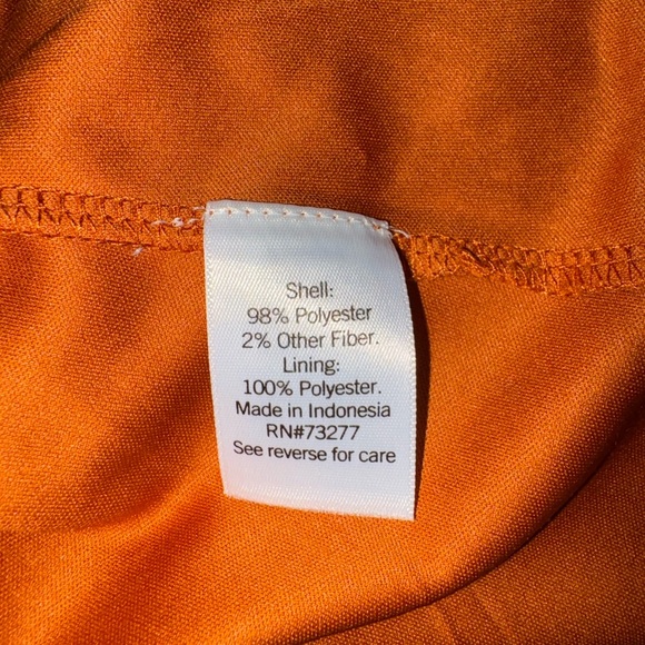 LC Lauren Conrad Orange Blouse with V-Neck - Picture 4 of 4